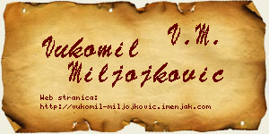 Vukomil Miljojković vizit kartica